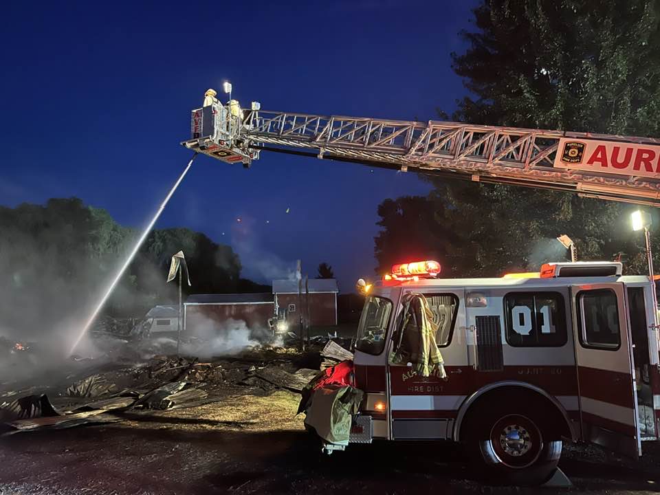 Multiple departments battle large barn fire on Canoga Road Multiple departments battle large barn fire on Canoga Road