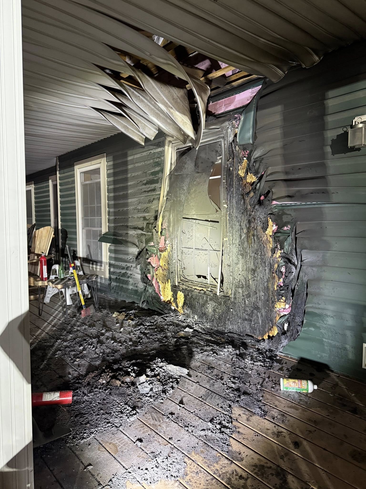 Homeowners extinguish porch fire before crews arrive in Fleming Homeowners extinguish porch fire before crews arrive in Fleming