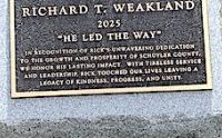 Memorial unveiled for Schuyler County leader