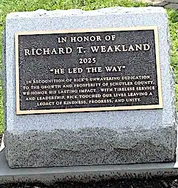 Memorial unveiled for Schuyler County leader