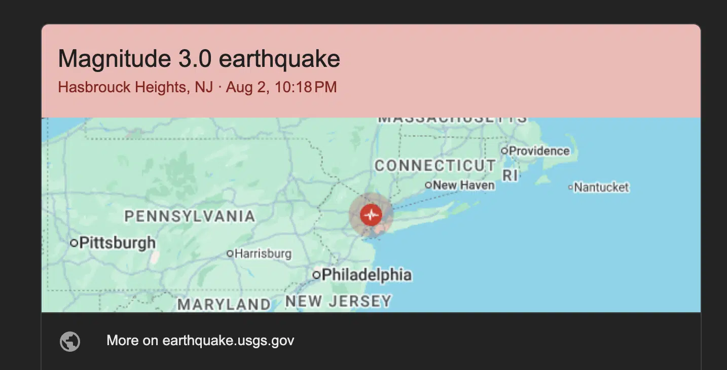 New Jersey Earthquake Rattles Tri State Region How Bad Was It New Jersey Earthquake August 3 2025