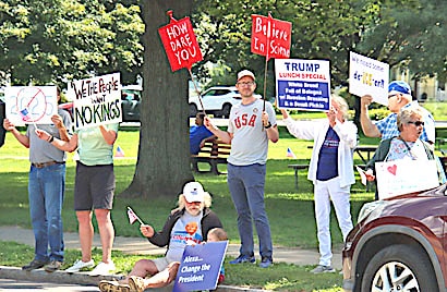 Anti-Trump protest draws crowd in Watkins Glen