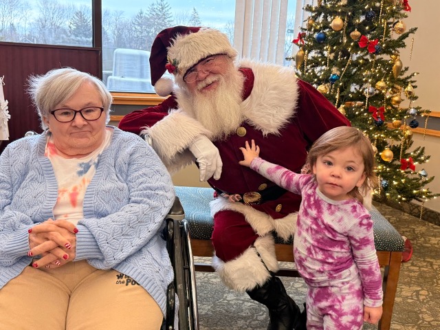 Santa brings joy to all ages at Clifton Springs Nursing Home