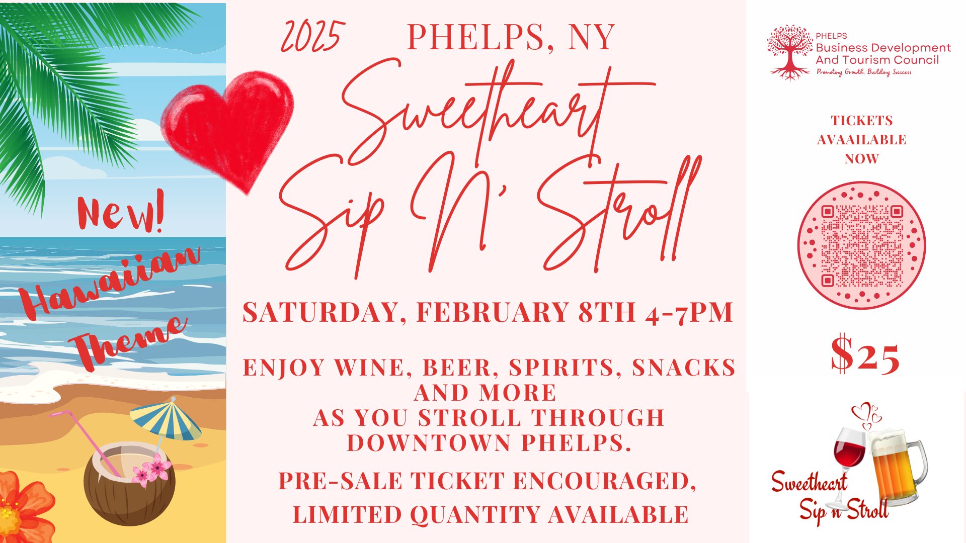 Sweetheart sip and stroll returns to Phelps