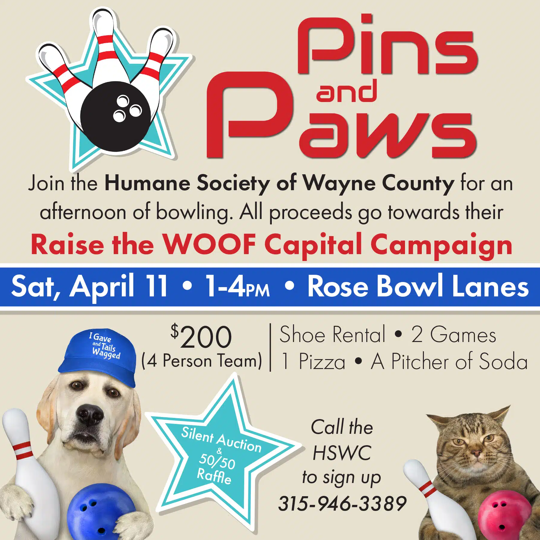 Humane Society plans bowling fundraiser event
