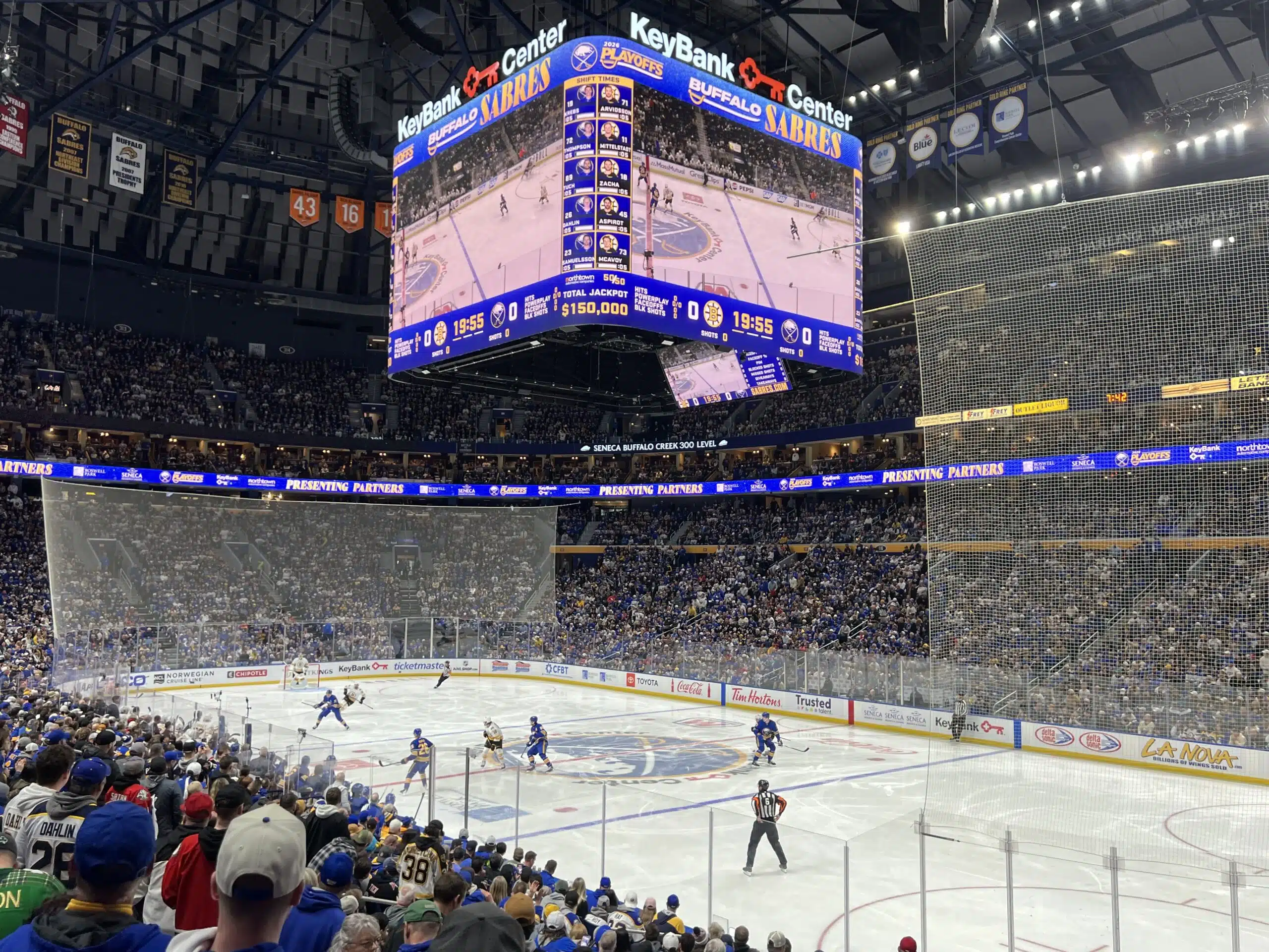Sabres rally with four third-period goals to beat Bruins in Game 1