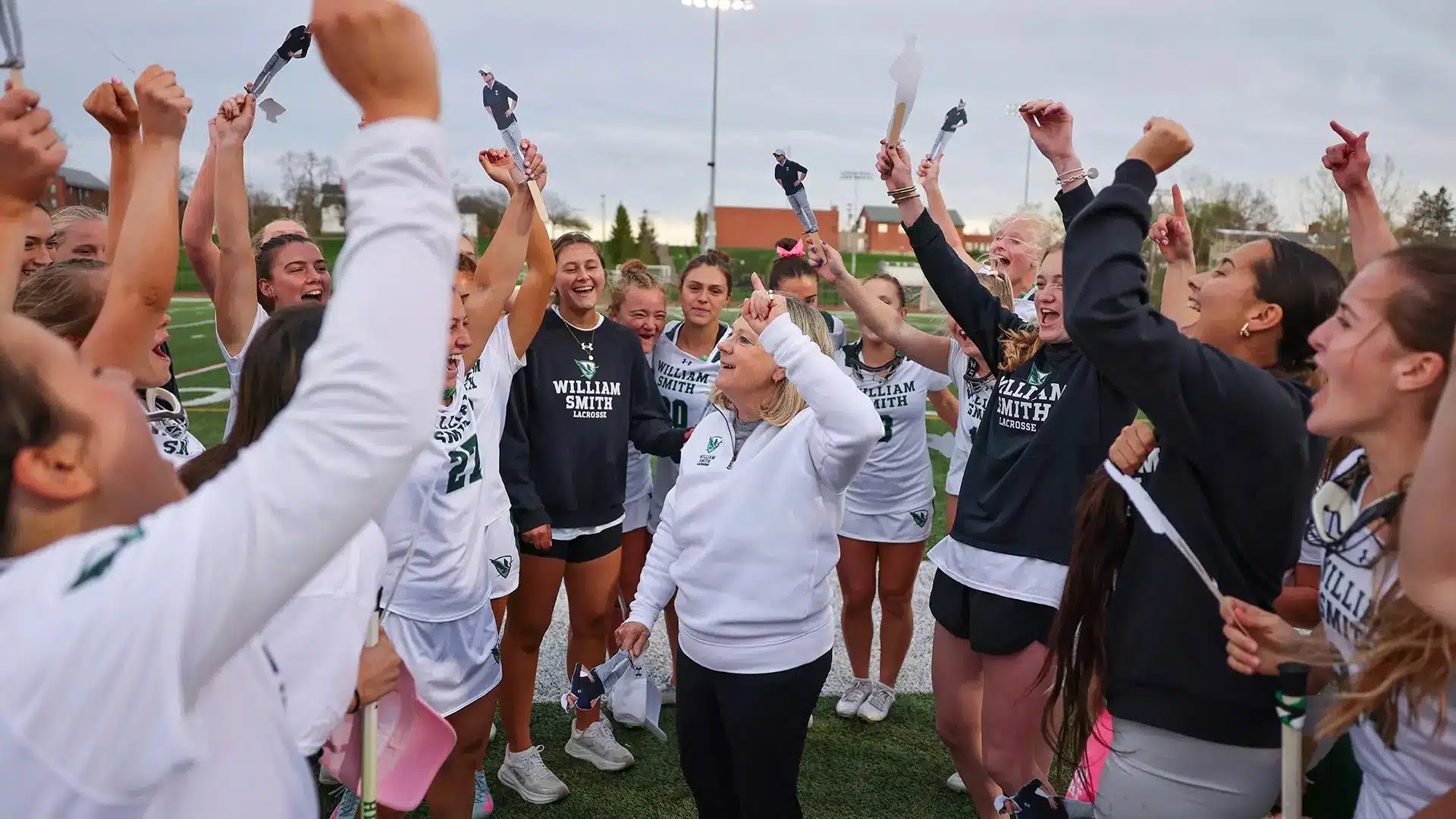 William Smith lacrosse clinches Liberty League title as Phillips earns 300th win