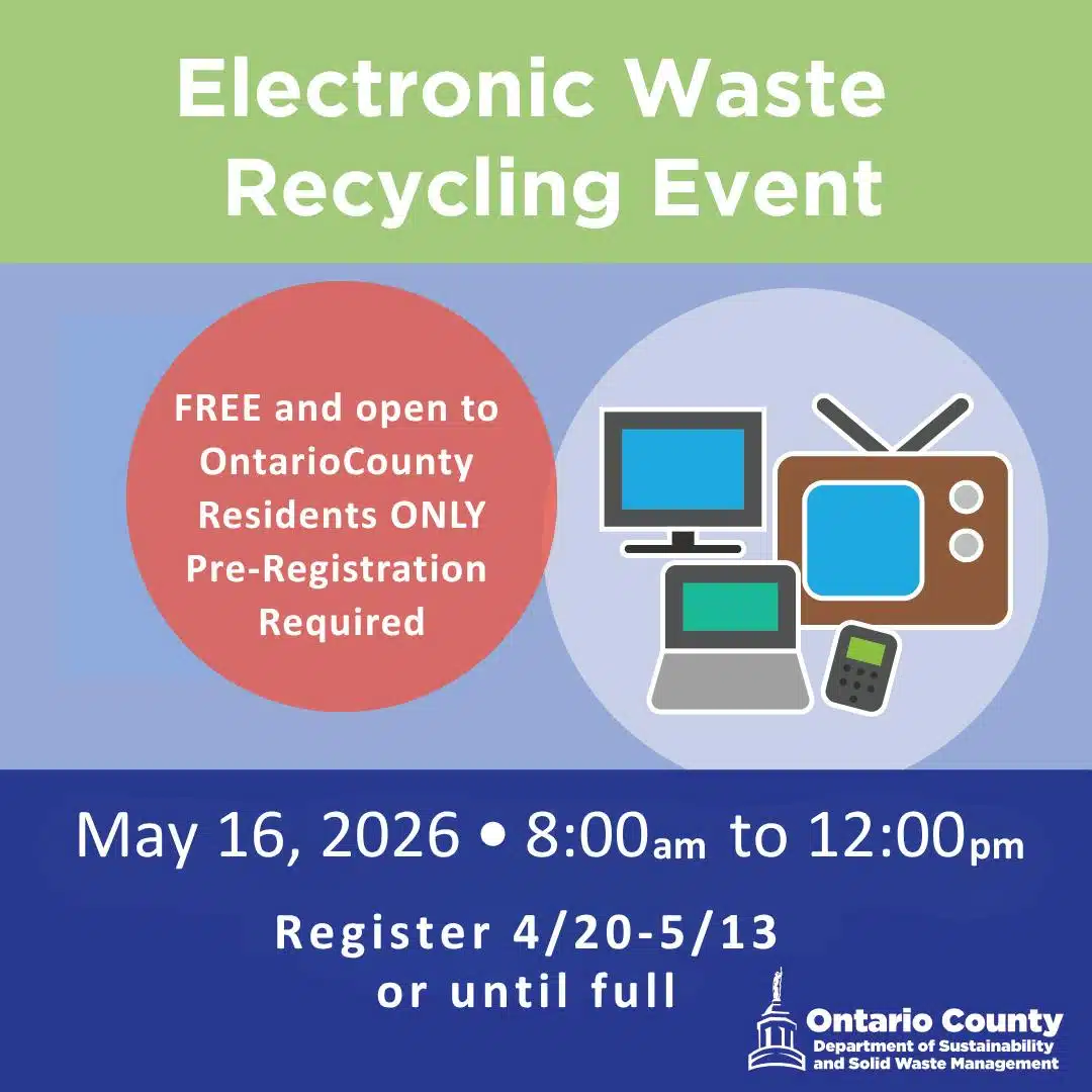 Registration opens for Ontario County electronic waste recycling event