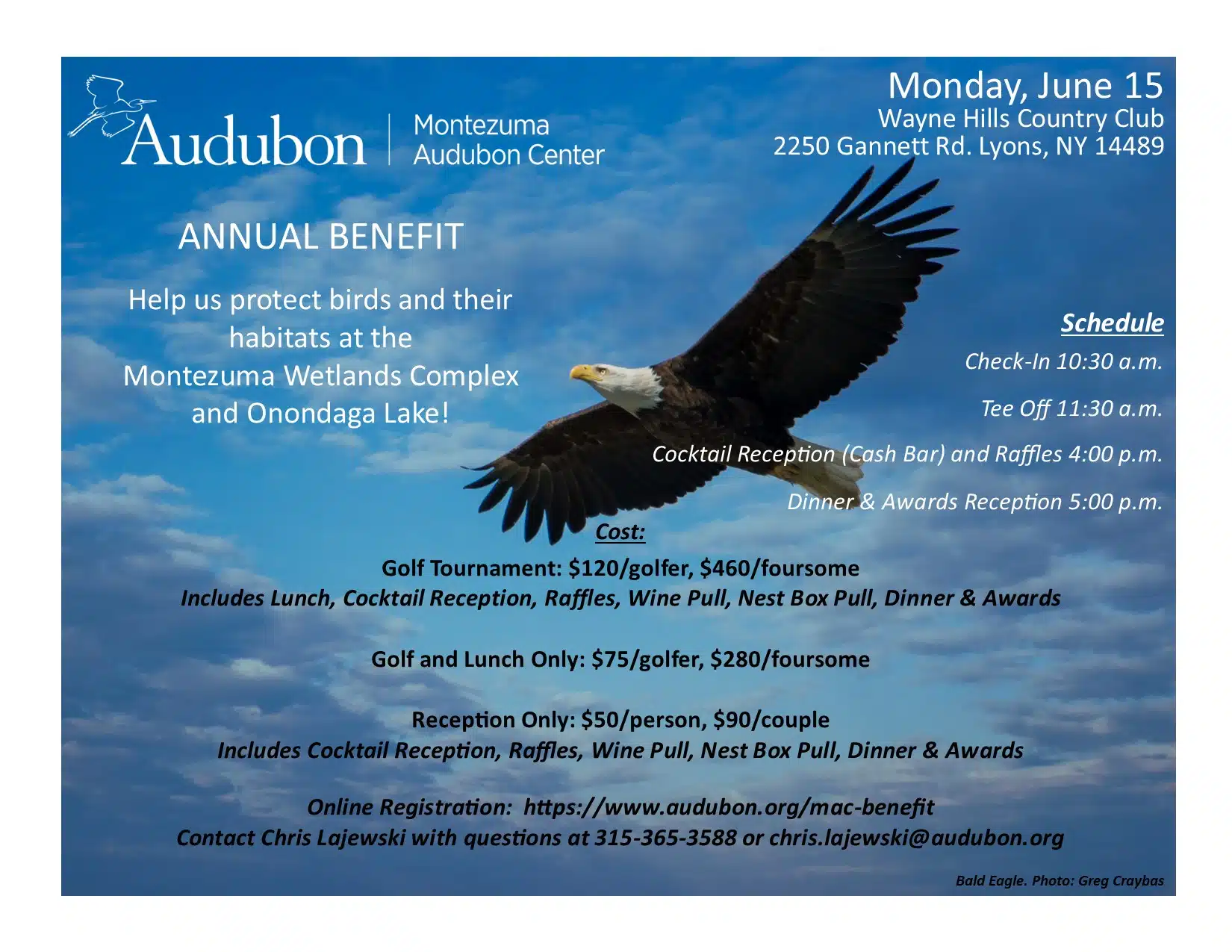 Montezuma Audubon Center to host annual benefit golf tournament