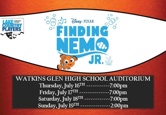 Lake Country Players to stage Finding Nemo JR. in Watkins Glen