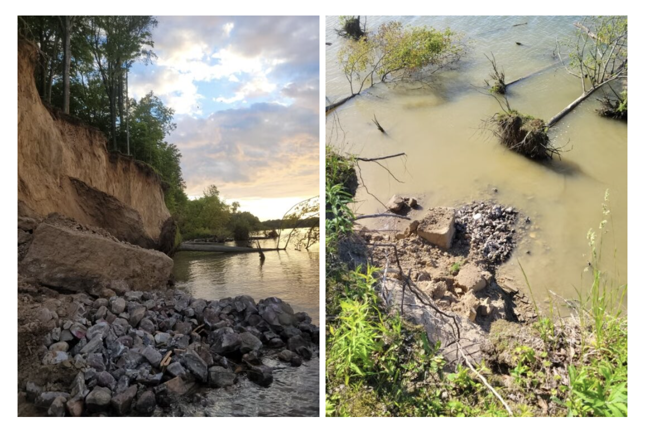 Lake erosion claims historic Sodus Beechwood chimney