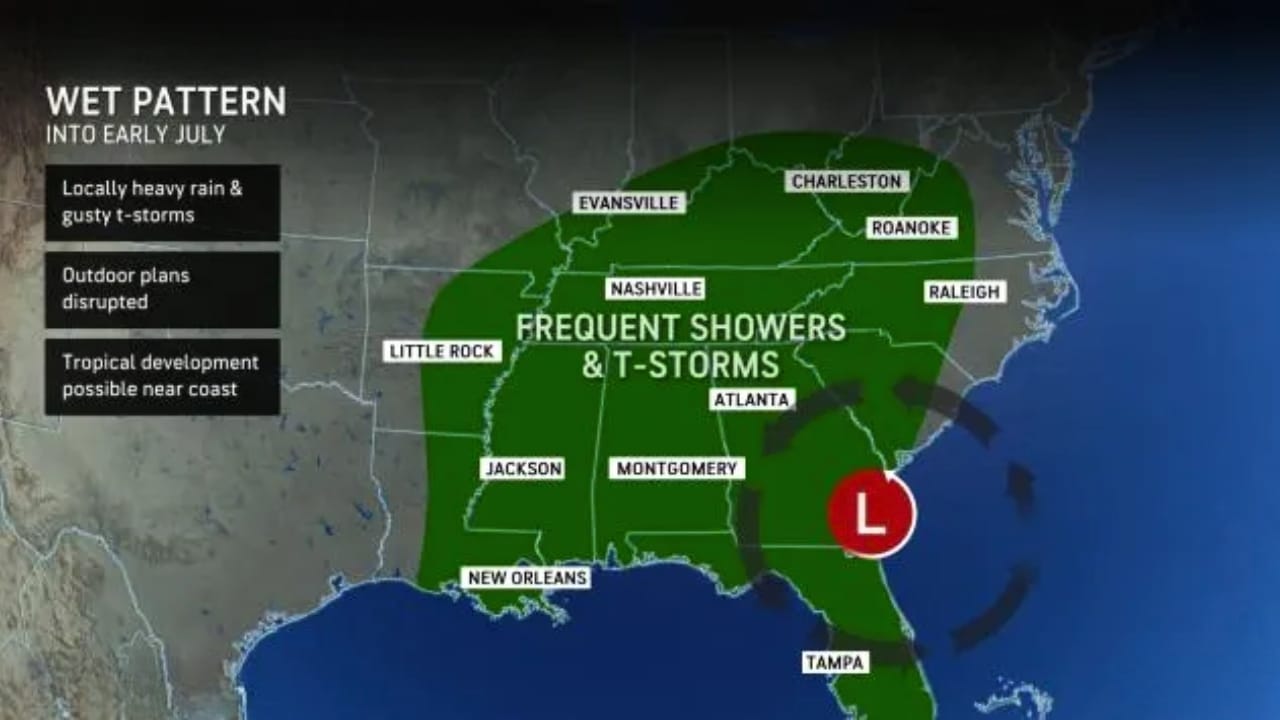 Tropical System Could Threaten the Southeast Before July 4 Holiday Weekend