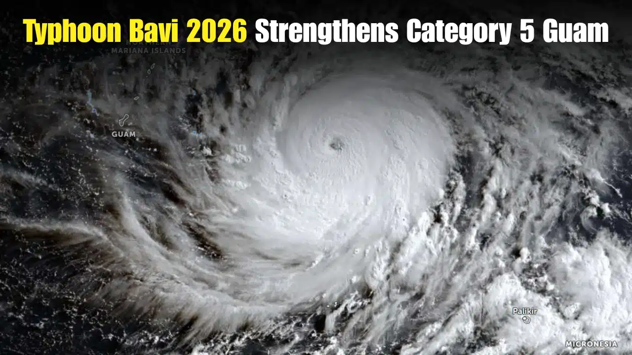 Typhoon Bavi 2026 Strengthens to Category 5 as Guam Faces Life Threatening Conditions Typhoon Bavi 2026 Strengthens to Category 5 as Guam Faces Life Threatening Conditions
