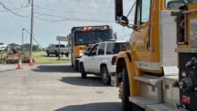 Half Acre Road reopens after communication lines block roadway