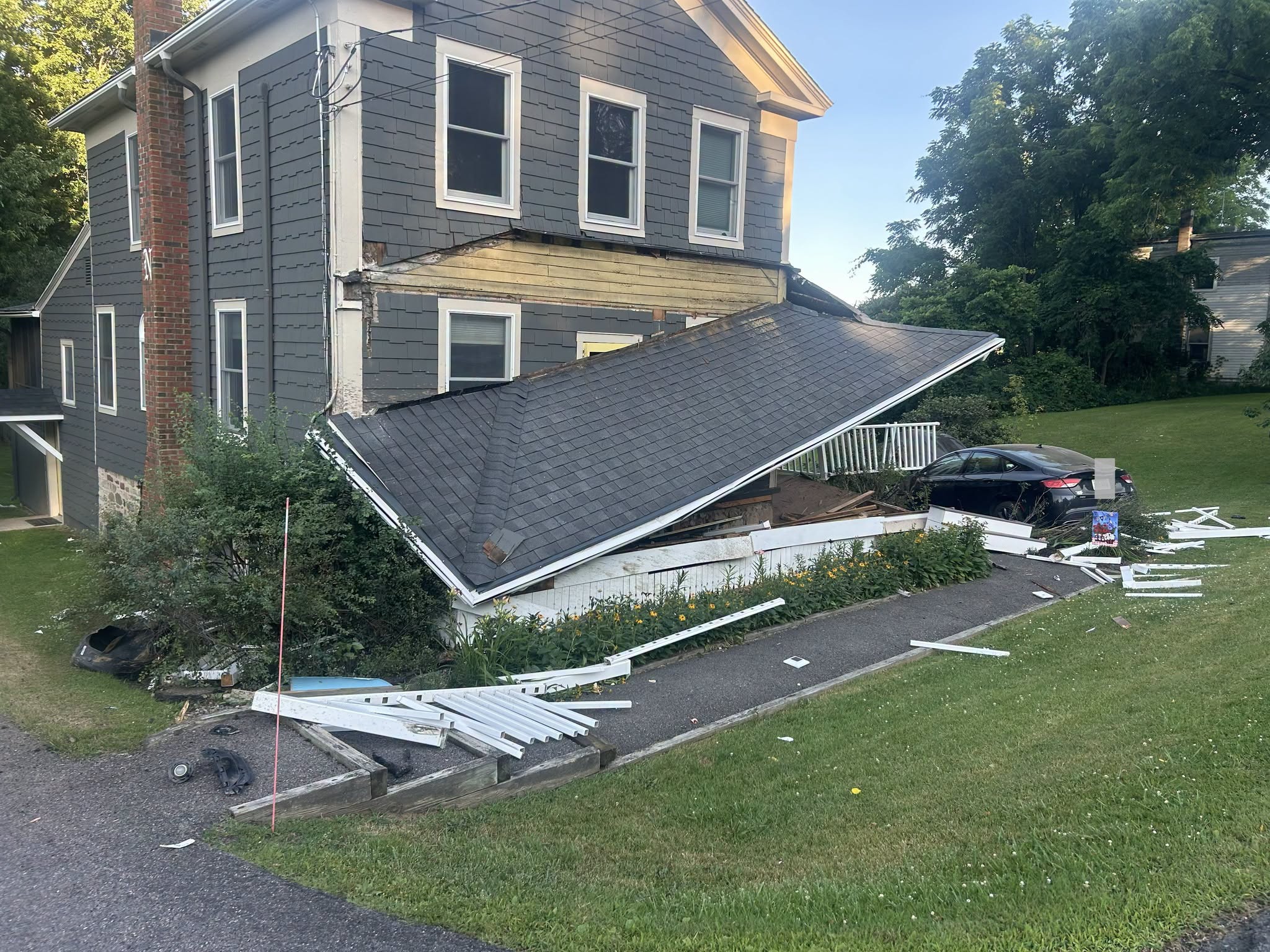 Car crashes into house along Route 38 in Victory Car crashes into house along Route 38 in Victory