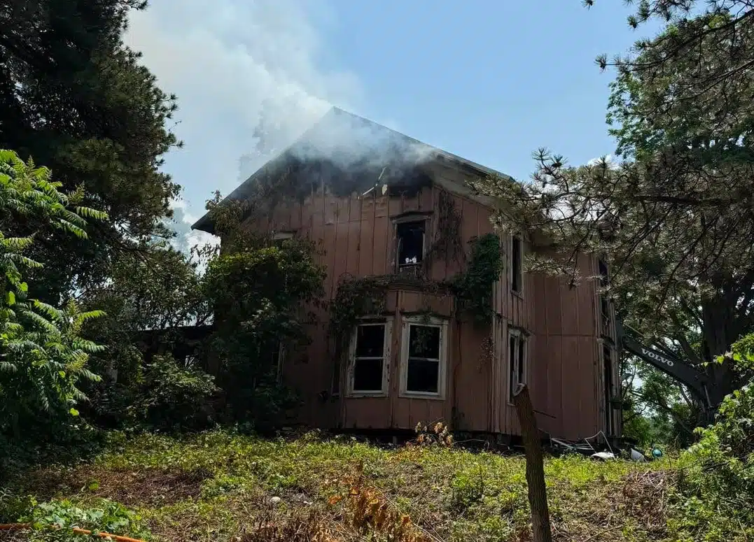 Roof collapses during Cayuga County house fire