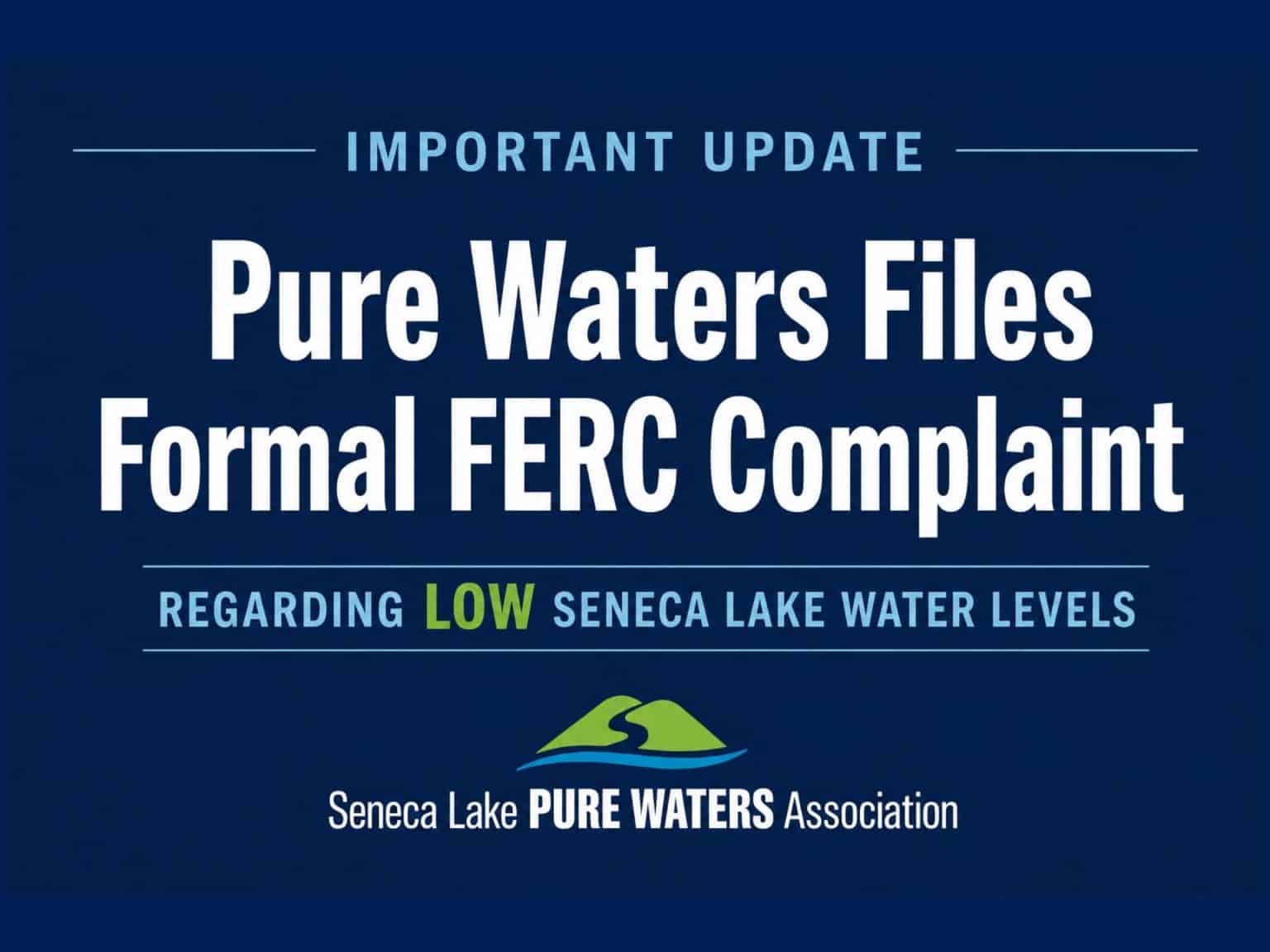 Pure Waters files FERC complaint over low Seneca Lake levels