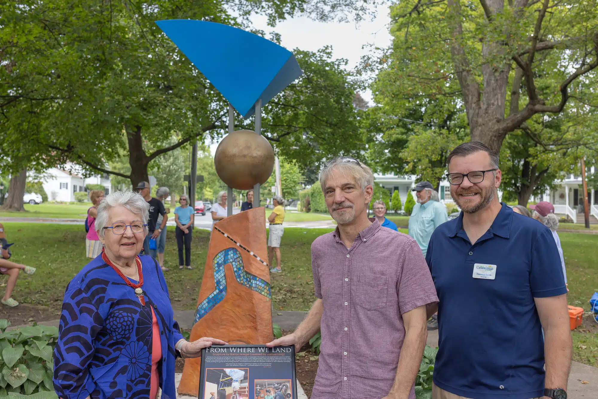New sculpture unveiled at Gibson Street Park in Canandaigua New sculpture unveiled at Gibson Street Park in Canandaigua