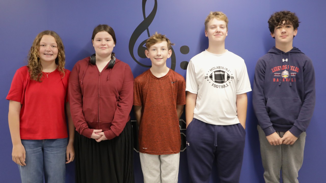 Five Midlakes students perform with Hochstein Junior Wind Symphony
