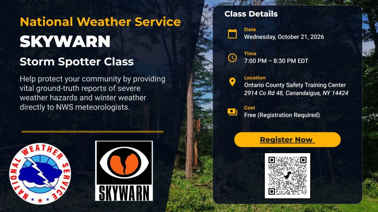 Free SKYWARN training to focus on winter weather in Ontario County