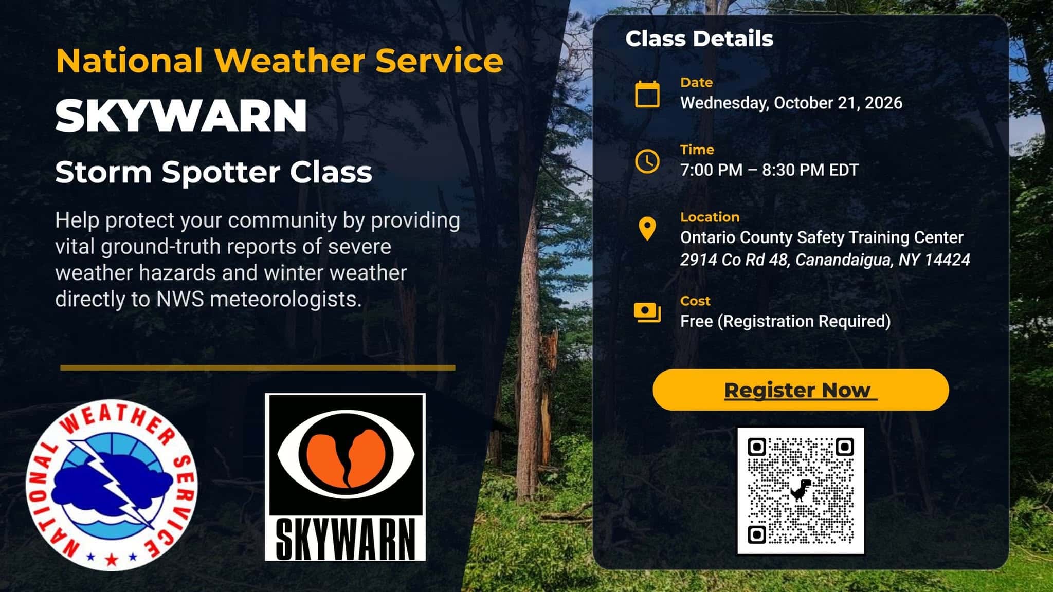 Free SKYWARN training to focus on winter weather in Ontario County Free SKYWARN training to focus on winter weather in Ontario County