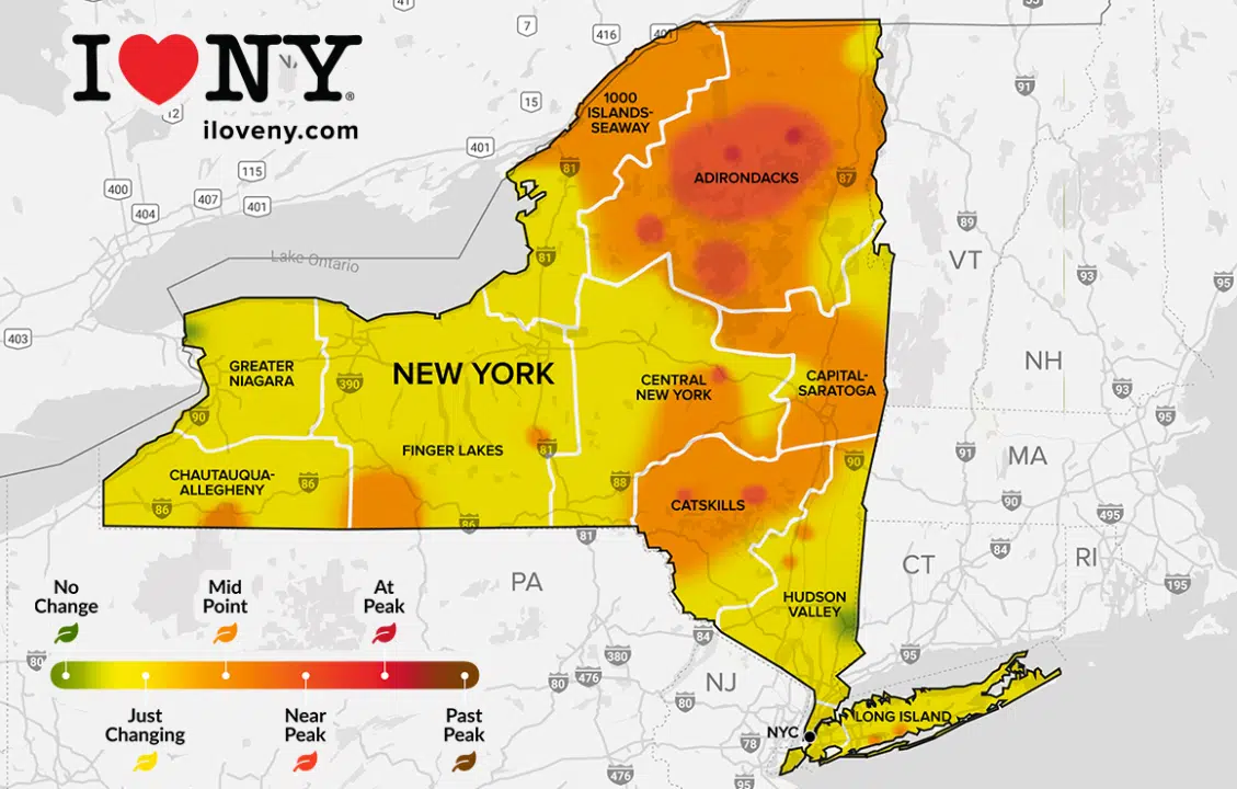 Fall color accelerates in Finger Lakes, led by Cortland and Corning areas