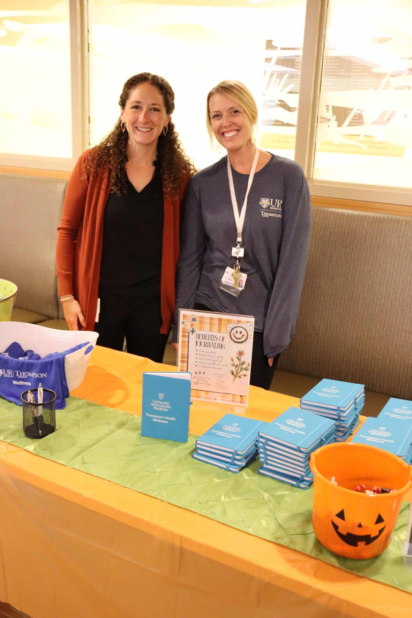 Thompson Health wellness coordinators Amanda Reynolds and Kristen Seyfried